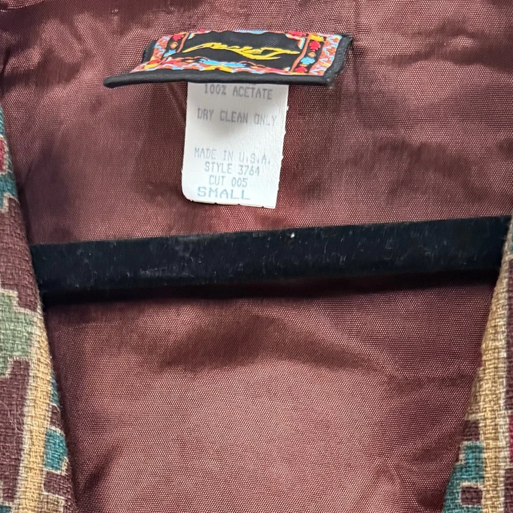 Circle T Vtg Geometric Patterned Vest and Maxi Skirt Set - Picture 3 of 9